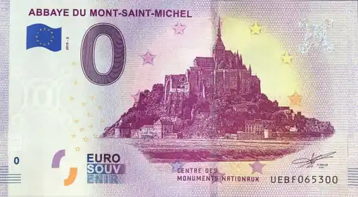 0€ banknote ABBAYE DU MONT-SAINT-MICHEL