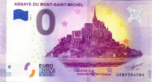 0€-Schein ABBAYE DU MONT-SAINT-MICHEL