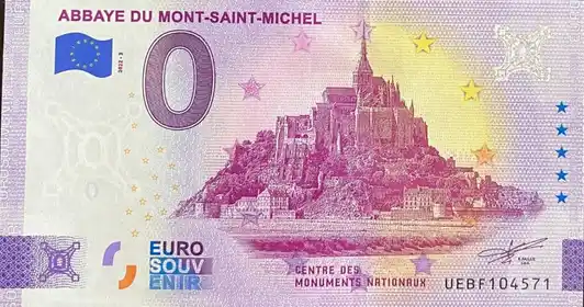 0€ banknote ABBAYE DU MONT-SAINT-MICHEL