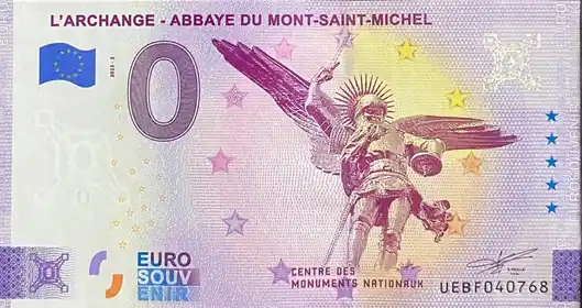 Banconota da 0€ L'ARCHANGE - ABBAYE DU MONT-SAINT-MICHEL