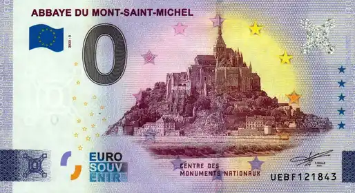 0€ banknote ABBAYE DU MONT-SAINT-MICHEL