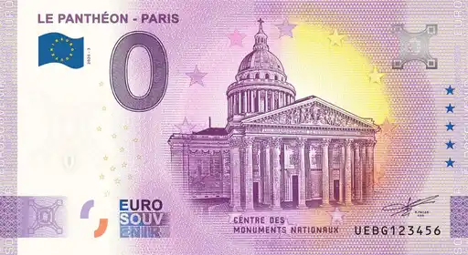 0€ banknote LE PANTHÉON - PARIS