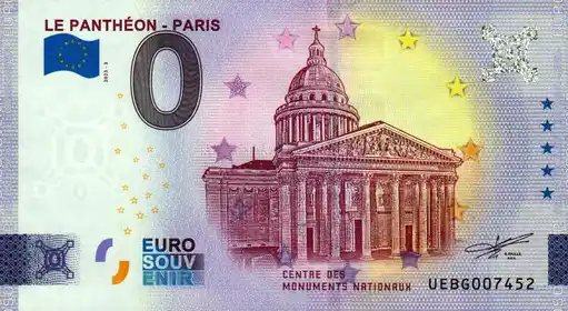 Banconota da 0€ LE PANTHÉON - PARIS