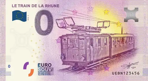 0€ banknote LE TRAIN DE LA RHUNE