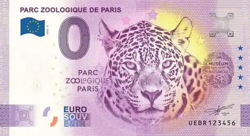 Banconota da 0€ PARC ZOOLOGIQUE DE PARIS