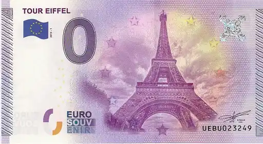 0€ banknote TOUR EIFFEL