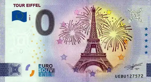 0€ banknote TOUR EIFFEL