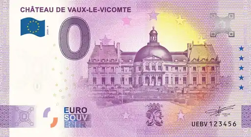 0€ banknote CHÂTEAU DE VAUX-LE-VICOMTE