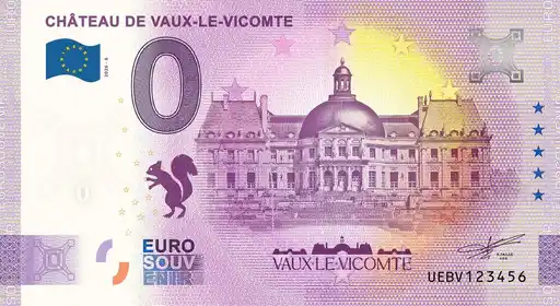 Banconota da 0€ CHÂTEAU DE VAUX-LE-VICOMTE
