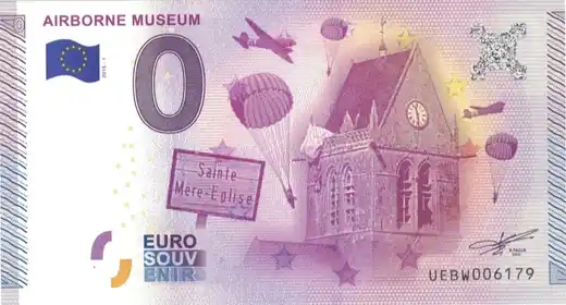 0€ banknote AIRBORNE MUSEUM