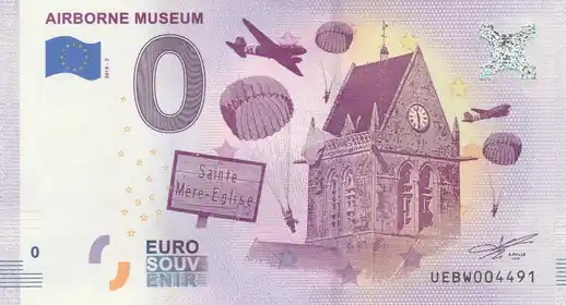 0€ banknote AIRBORNE MUSEUM