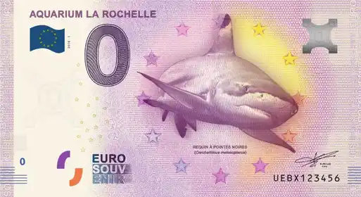 0€-Schein AQUARIUM LA ROCHELLE REQUIN À POINTES NOIRES