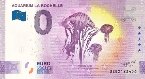 Billete de 0€ AQUARIUM LA ROCHELLE Méduse striée