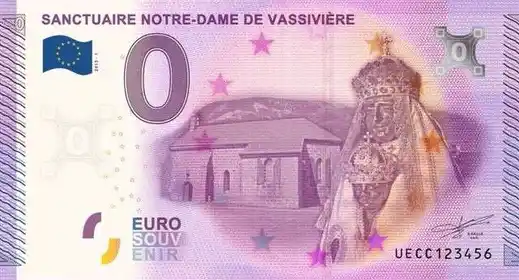 Billete de 0€ SANCTUAIRE NOTRE-DAME DE VASSIVIERE