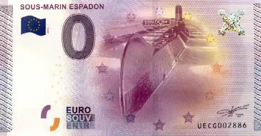 Banconota da 0€ SOUS-MARIN ESPADON