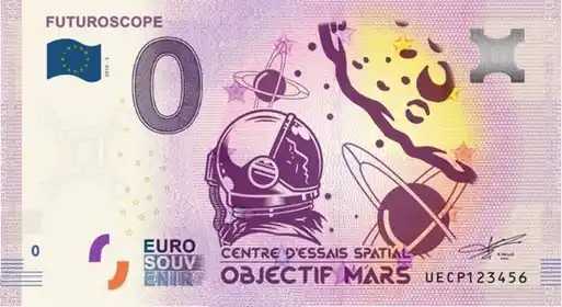 Billete de 0€ FUTUROSCOPE CENTRE D'ESSAIS SPATIAL OBJECTIF MARS