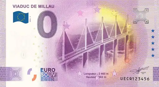 0€-Schein VIADUC DE MILLAU