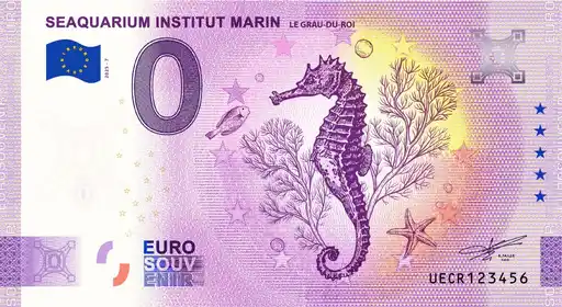 0€ banknote SEAQUARIUM INSTITUT MARINLE GRAU-DU-ROI