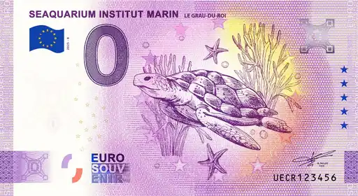 0€ banknote SEAQUARIUM INSTITUT MARINLE GRAU-DU-ROI