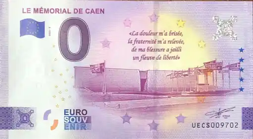 0€ banknote LE MÉMORIAL DE CAEN