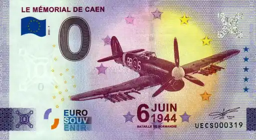 0€ banknote LE MÉMORIAL DE CAEN