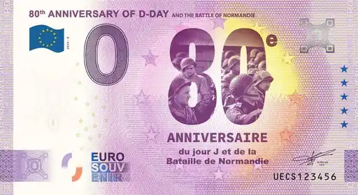 Billet 0€ 80th ANNIVERSARY OF D-DAYAND THE BATTLE OF NORMANDIE