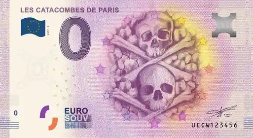 Billete de 0€ LES CATACOMBES DE PARIS