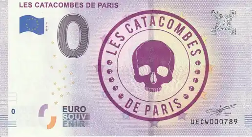 0€-Schein LES CATACOMBES DE PARIS