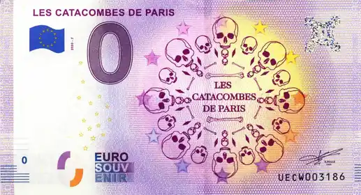 Banconota da 0€ LES CATACOMBES DE PARIS