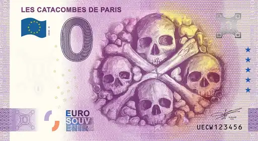 Banconota da 0€ LES CATACOMBES DE PARIS