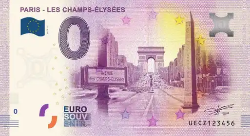 Billete de 0€ PARIS - LES CHAMPS ELYSÉES
