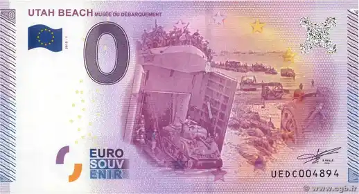 0€-Schein UTAH BEACHMUSÉE DU DEBARQUEMENT