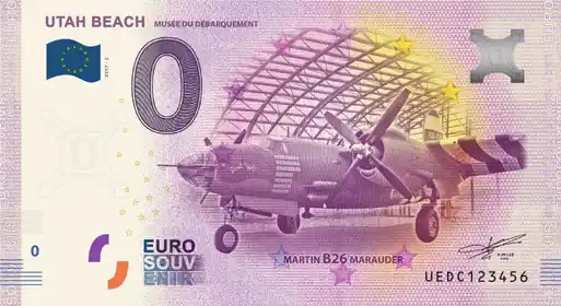0€-Schein UTAH BEACHMUSÉE DU DEBARQUEMENT - MARTIN B26 MARAUDER
