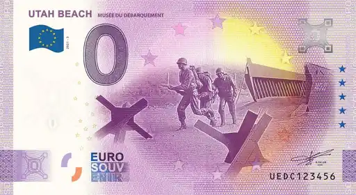 0€-Schein UTAH BEACHMUSÉE DU DEBARQUEMENT