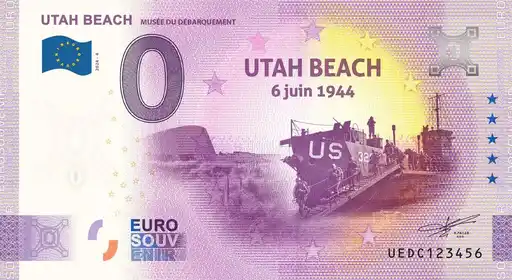 Billete de 0€ UTAH BEACHMUSÉE DU DEBARQUEMENT UTAH BEACH 6 JUIN 1944