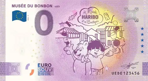 Banconota da 0€ MUSÉE DU BONBON UZES