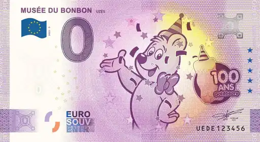 Billet 0€ MUSÉE DU BONBONUZES 100 ANS GOLDBEARS