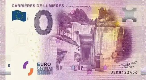 0€ banknote CARRIÈRES DE LUMIÈRESLES BAUX-DE-PROVENCE
