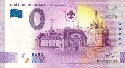0€-Schein CHÂTEAU DE CHANTILLY MUSÉE CONDÉ