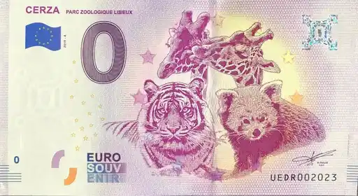 Billete de 0€ CERZAPARC ZOOLOGIQUE LISIEUX