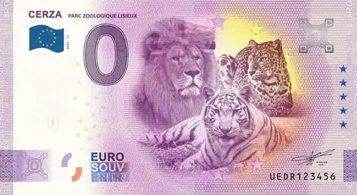 Billete de 0€ CERZAPARC ZOOLOGIQUE LISIEUX