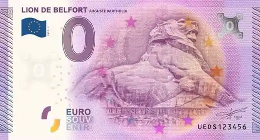 Billet 0€ LION DE BELFORTAUGUSTE BARTHOLDI