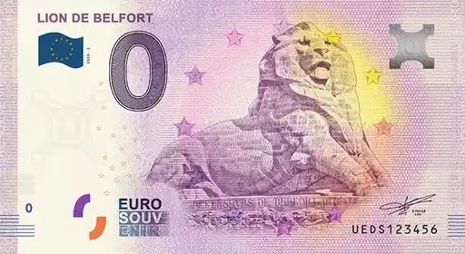 0€-Schein LION DE BELFORT - AUGUSTE BARTHOLDI