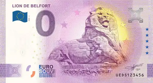 Banconota da 0€ LION DE BELFORT
