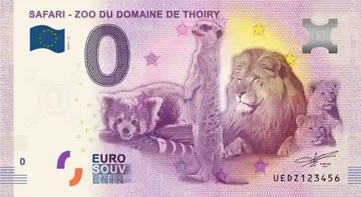 0€ banknote SAFARI - ZOO DU DOMAINE DE THOIRY