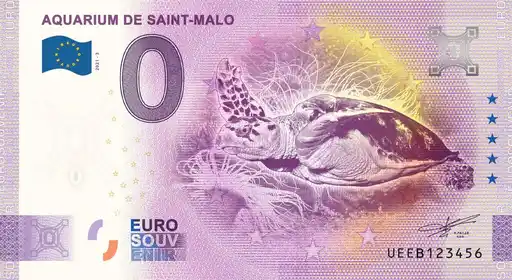 Banconota da 0€ AQUARIUM DE SAINT-MALO