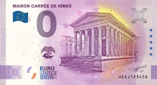 0€ banknote MAISON CARRÉE DE NÎMES