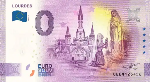 0€ banknote LOURDES