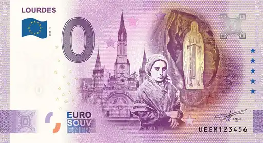 0€ banknote LOURDES
