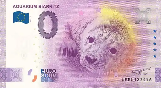 0€ banknote AQUARIUM BIARRITZ
